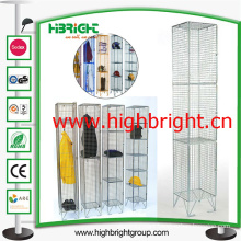 1980 X 305 X 305 Zinc and Colour Wire Mesh Lockers